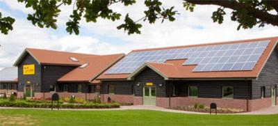 Photograph of Dogs Trust Shrewsbury building using Okofen Boiler System from Organic Energy.